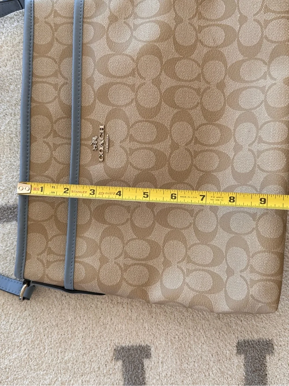 Gorgeous coach with blue trim